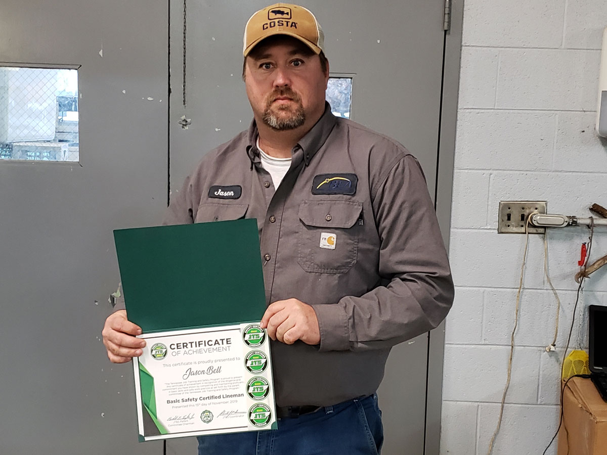 2019 Basic SCL Recipient Jason Bell from Bolivar Energy Authority