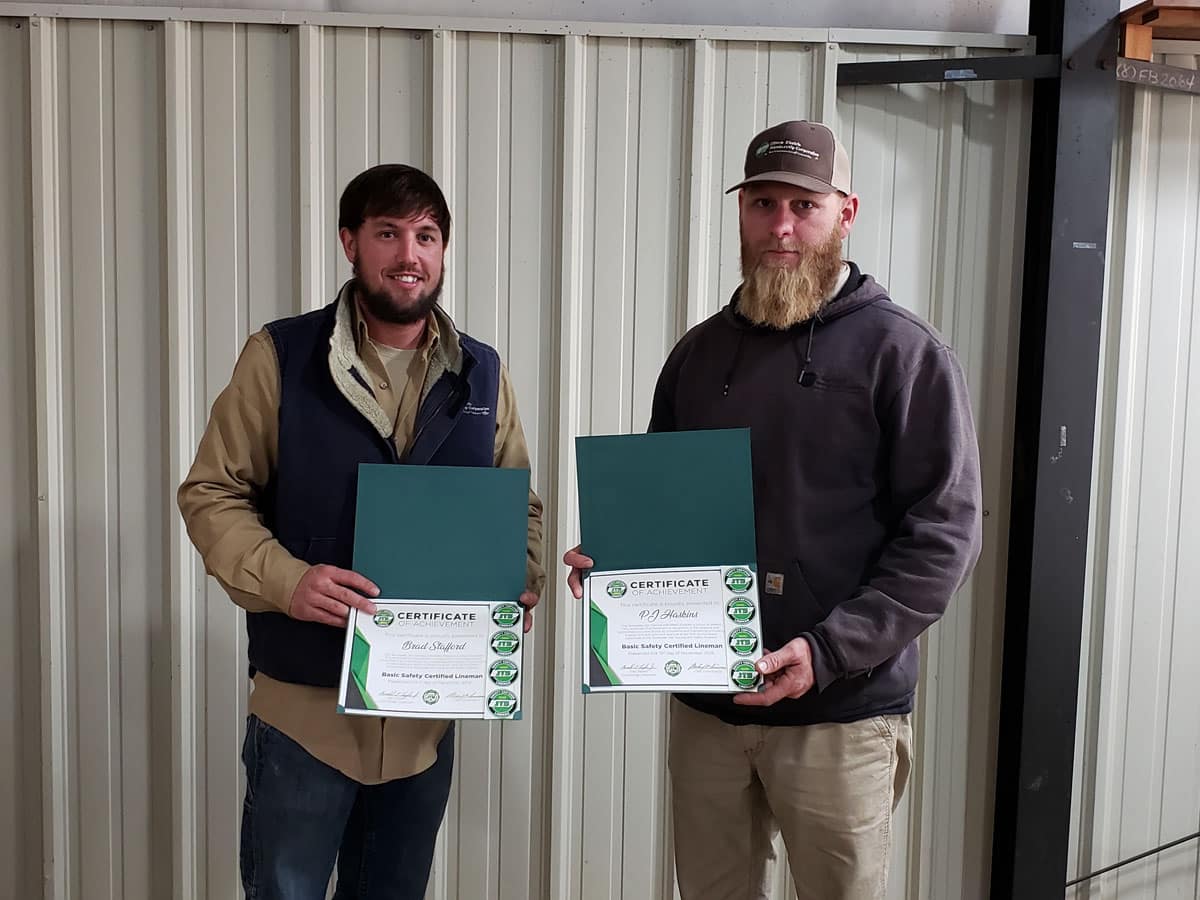 2019 Basic SCL Recipients Brad Stafford and PJ Haskins from Gibson Electric Membership Corporation