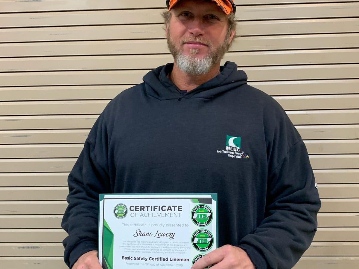 2019 Basic SCL Recipient Shane Lowery from Meriwether Lewis Electric Cooperative